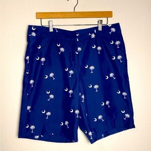 BERMUDA STYLES BLUE PALMETTO MOON‎ WOMENS SHORTS SIZE 14